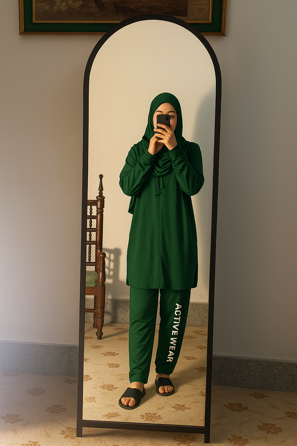 Modest Women Gym Wear- Green