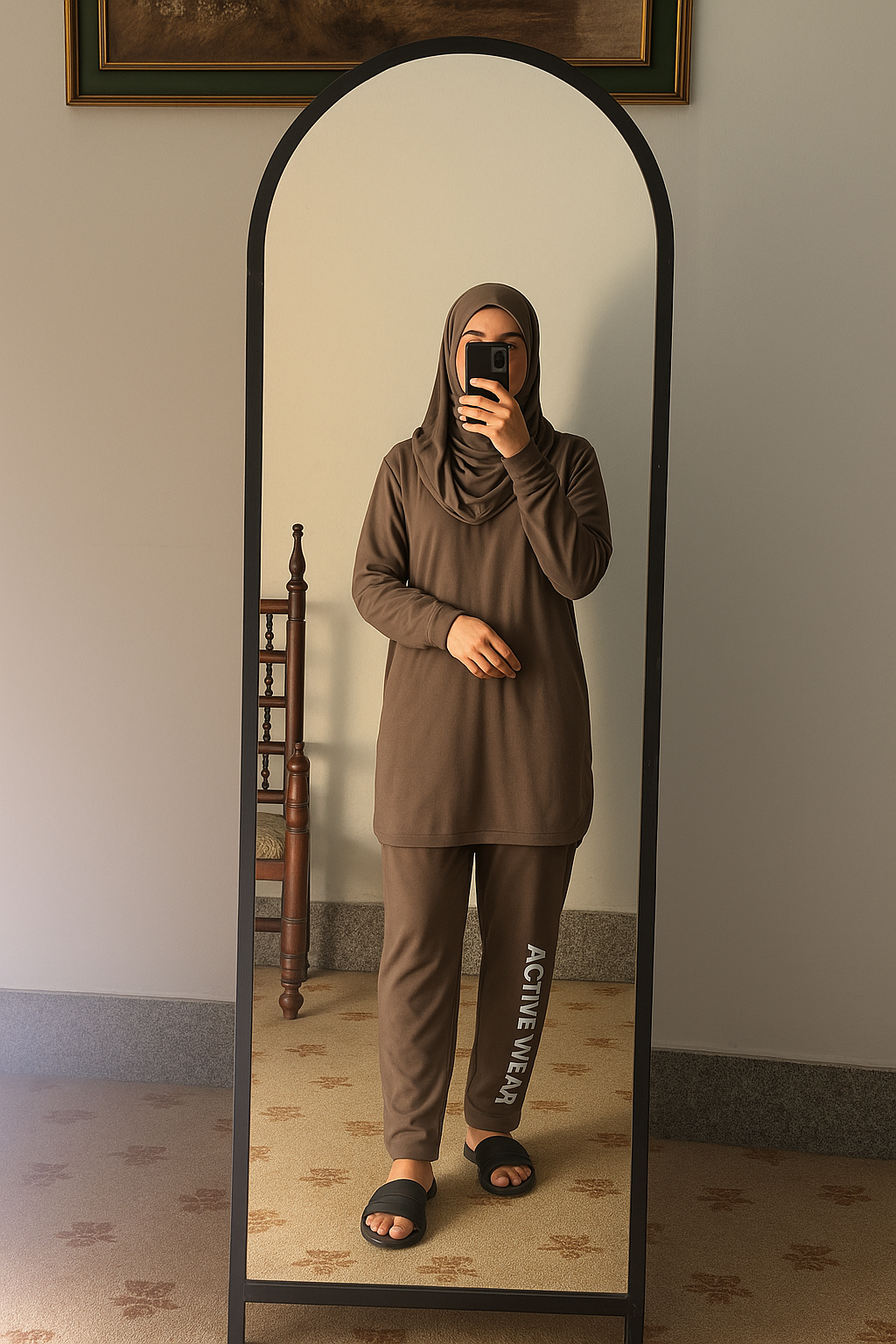 Modest Women Gym Wear- Silver