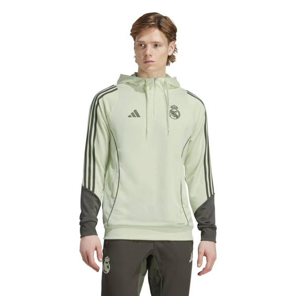 Real Madrid Embroidered Hoodie 2025-26 – Light Green Edition
