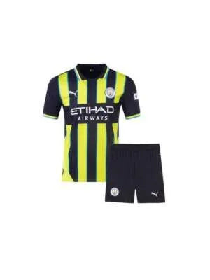Erling Haaland #9 Man City Away Kids Kit