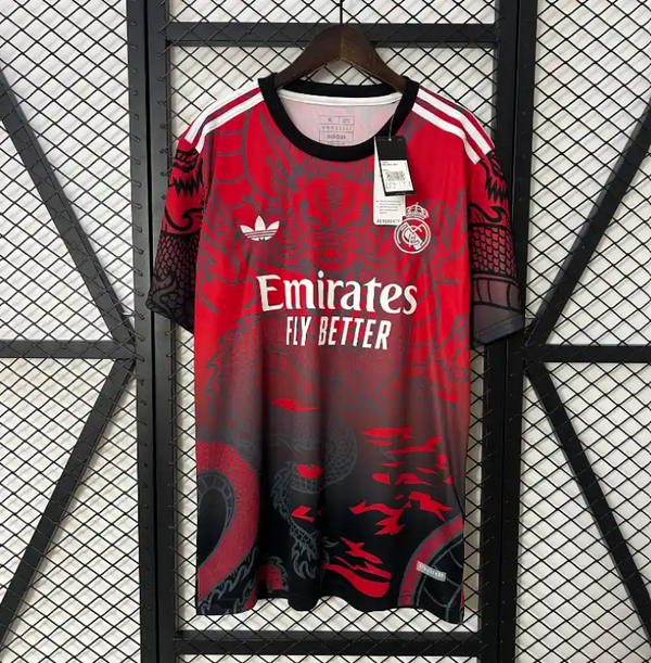 Real Madrid Red Dragon Shirt – Ronaldo #7 Fan Edition