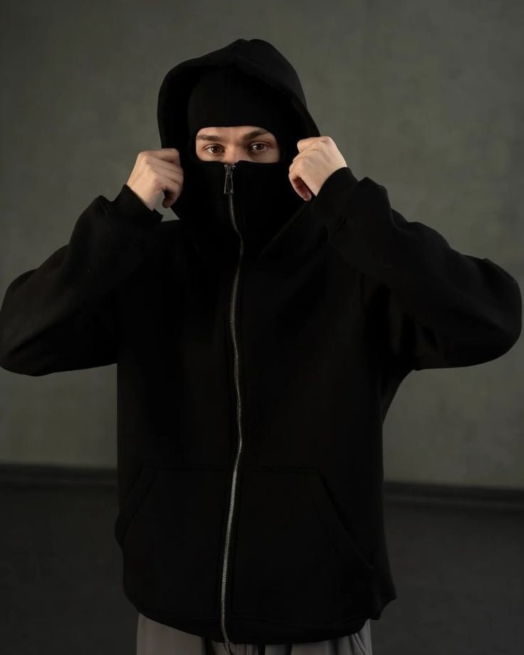 Balaclava Ninja Zipper Hoodie
