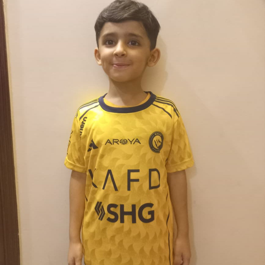 Ronaldo Al Nassr Home Kids Kit – New Season 2025/26